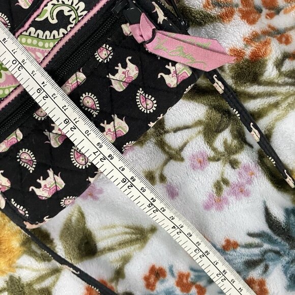 Vera Bradley Mini Hipster Bag Pink Elephant Quilted Paisley Crossbody - Picture 7 of 8